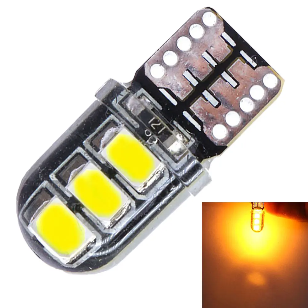 Яркий W5W SMD2835 6 светодиодный силиконовый Водонепроницаемый Автомобиль светильник