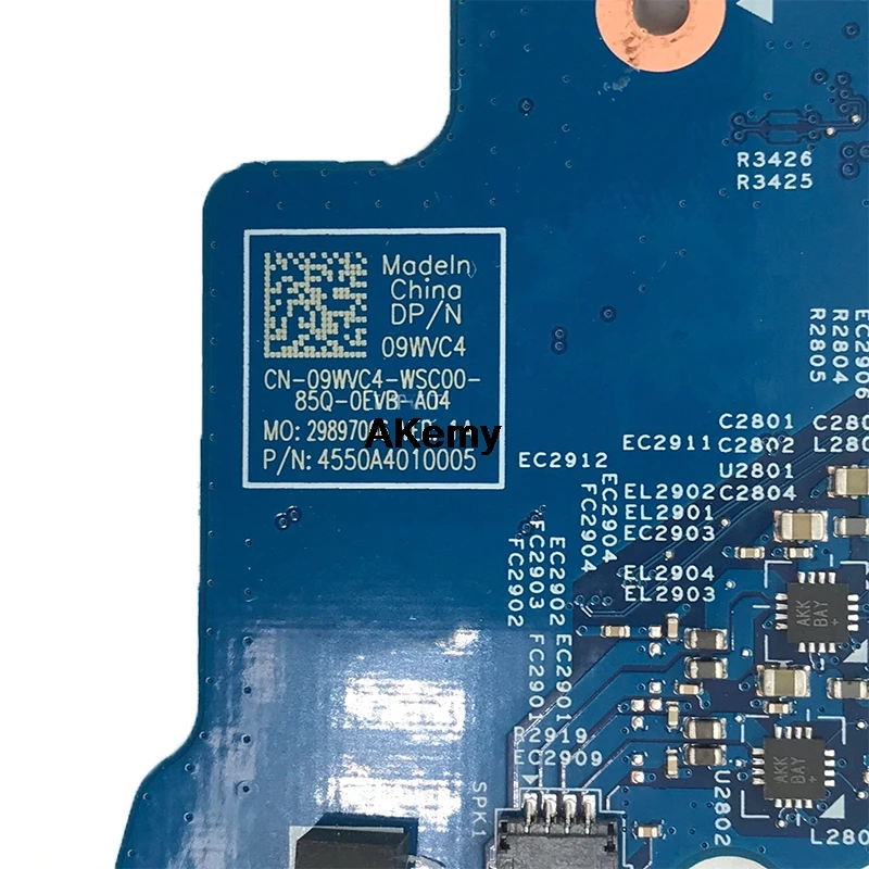 Материнская плата для ноутбука DELL Chromebook 3380 материнская плата для ноутбука с процессором 3855U 4 Гб ОЗУ 9WVC4 09WVC4 CN-09WVC4 16811-1