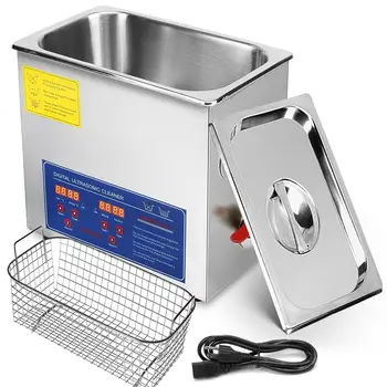 

6L Ultrasonic Cleaners Cleaning Supplies Jewellery Heater Basket ind