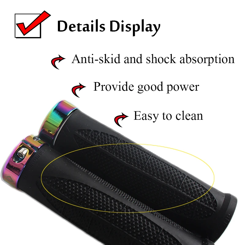 ODI Colored Locking Ring Bike Handlebar Grips MTB Soft-Non Slip Grips Damping Aluminum Alloy Lock Ring Cycling Parts