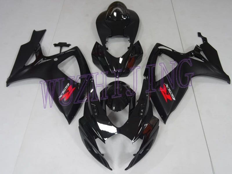 Пластик Обтекатели GSX-R750 2007 обтекатель Наборы GSXR600 2006 черный набор для всего тела GSX R 600 2006-2007 K6