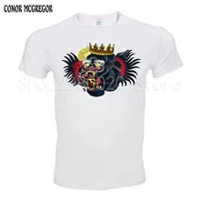 קונור מקגרגור גברים של חולצה קיץ אופנה גבוהה באיכות היאבקות T חולצה מזדמן לבן הדפסת זכר למעלה Tees(China)