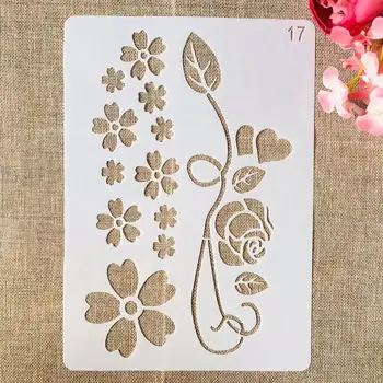 

1Pcs A4 29*21cm Plum Rose Leaves DIY Layering Stencils Painting Scrapbook Coloring Embossing Album Decorative Template