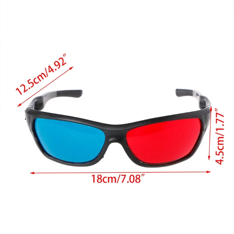 Universal White Frame Red Blue Anaglyph 3D Glasses For Movie Game DVD Video TV AXYF