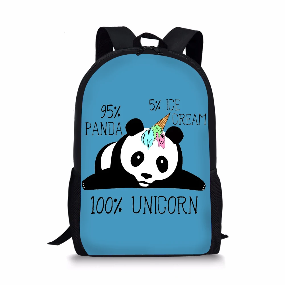 

Fashion Children's Backpack Panda Unicorn Pattern Students School Bag Cartoon Animal Prints Teenagers Book-Bags Mochila