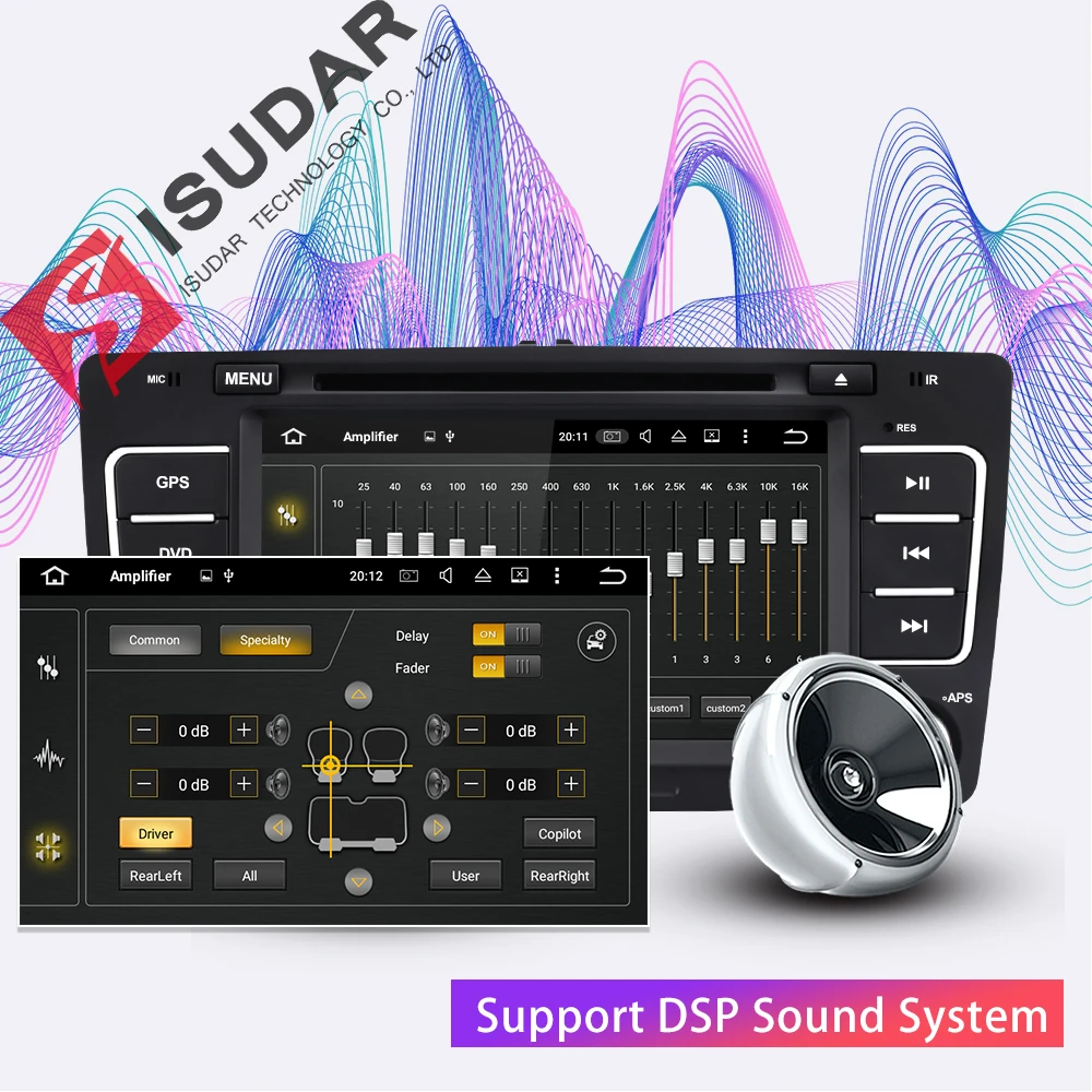 Isudar 2 Din Auto Radio Android 9 For SKODA/Yeti/Octavia 2009 2010 2012 Quad Core RAM 2G Car Multim