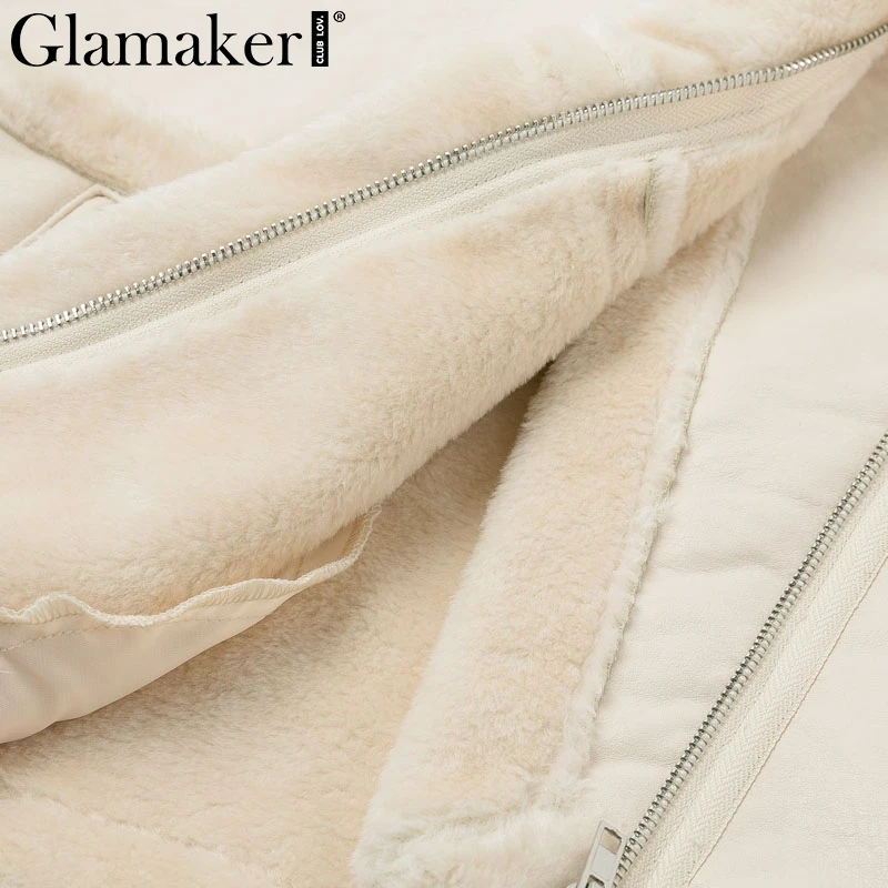 Glamaker, пальто из искусственного меха, плюшевая верхняя одежда, кожа, пэтчворк, мягкое теплое зимнее женское пушистое пальто, подбитое, русский искусственный мех, короткая куртка