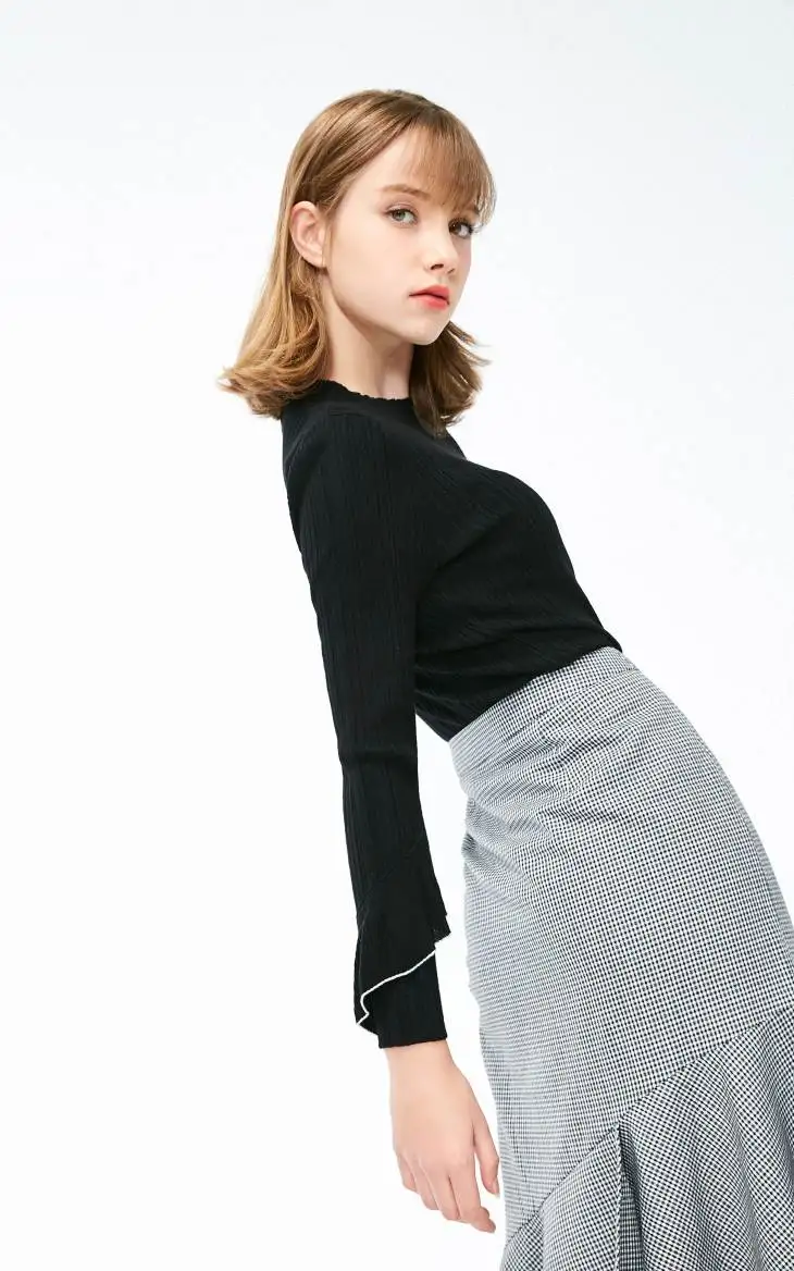Vero Moda женский облегающий стрейчевый трикотажный свитер в рубчик | 319124525