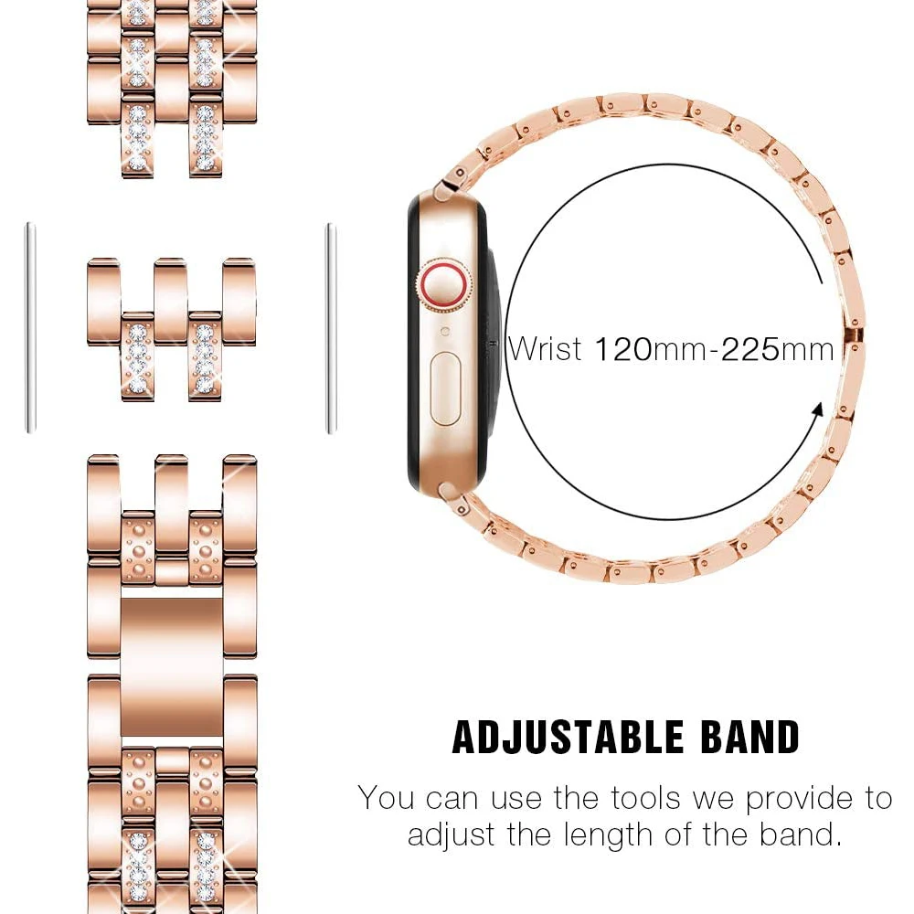  ġ   38mm 44mm  Ʈ iWatch ø 6/5/4/3/2/1/SE Correa Bling ü ݼ  Ÿ