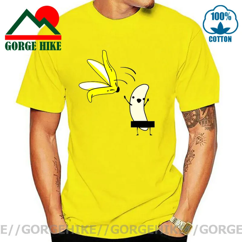 Великолепная Мужская футболка с банановым стриптизом потрясающая для отдыха