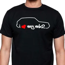 Горячая распродажа Классические Японские фанаты автомобилей I Love My MK2 Golf 2 футболка набор наклеек GTI VR6 EDM тюнинг стильная футболка