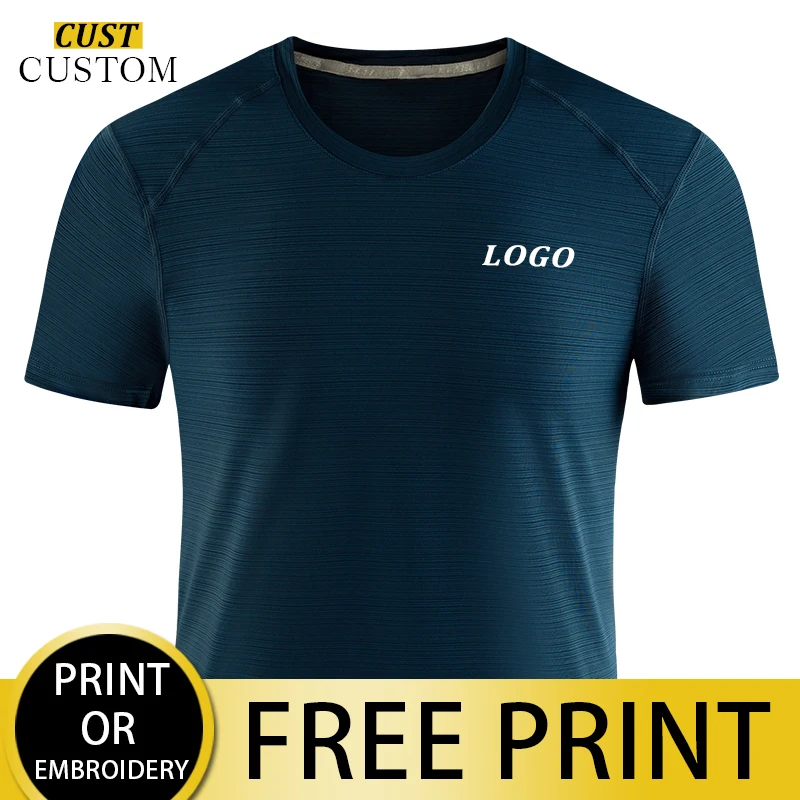 Print Logo Compression Shirt Running Shirt Men Logo Custom Print