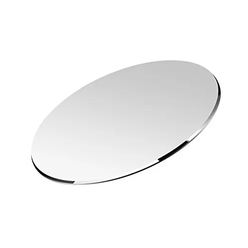 Round Silver Металлический алюминиевый коврик для мыши жесткий серебристый прозрачный современный ультра тонкий двухсторонний дизайн коврик для мыши Водонепроницаемый быстрый и точный контроль - Цвет: Round Silver