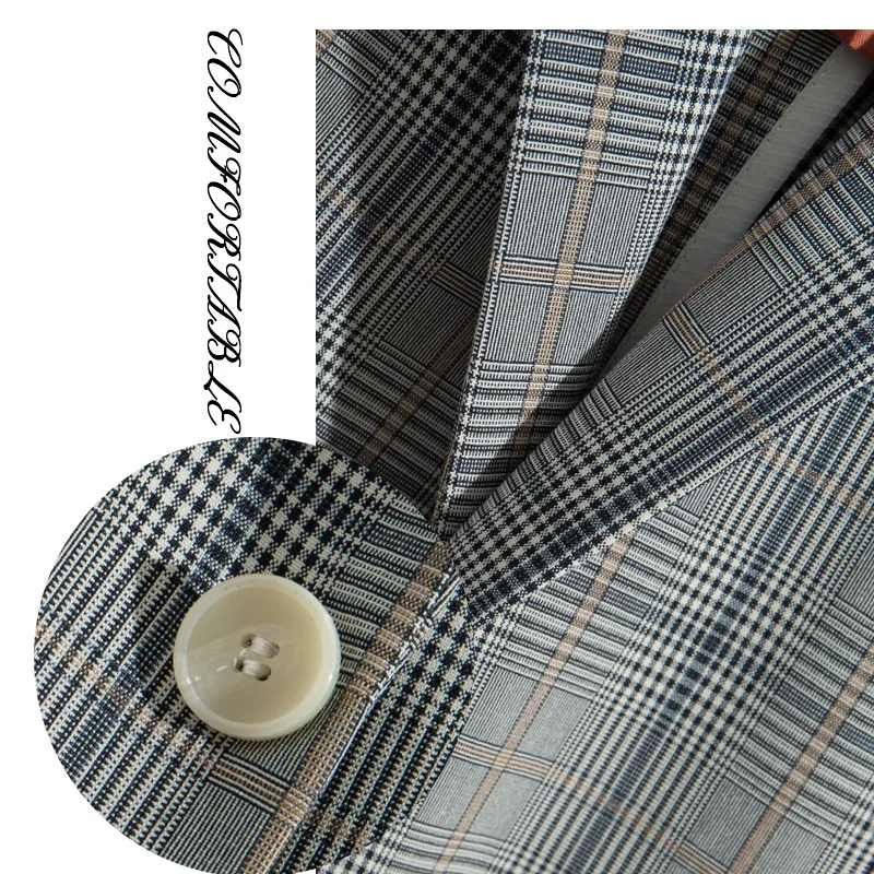 Zogaa 2019 New Fashion Summer Autumn Men's Business Suits Slim Light Plaid Suits British Style Thin Section Tide Youth Suits