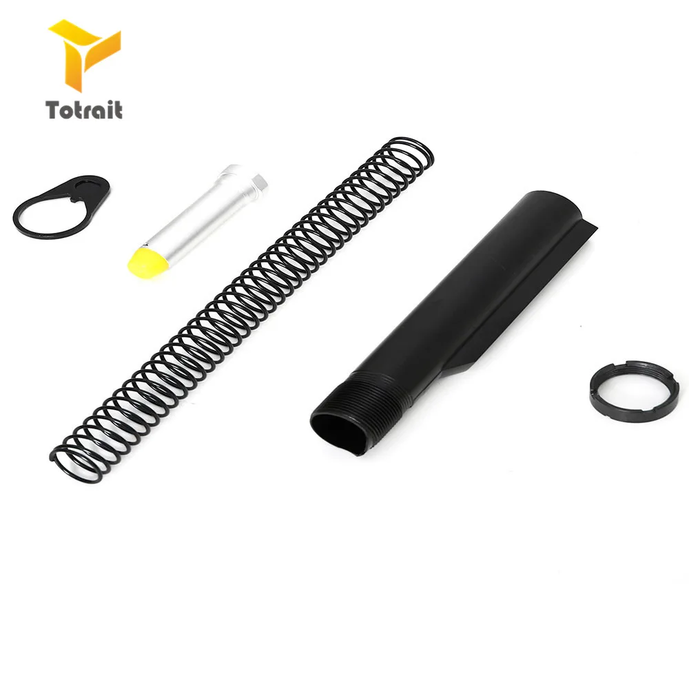 Goede Totrait Tactische AR15 Klink Mil spec 6 Positie Buffer Extension Tube Staaf Montage Kit 5 Items Combo Cilinder rod End Plaat Spr