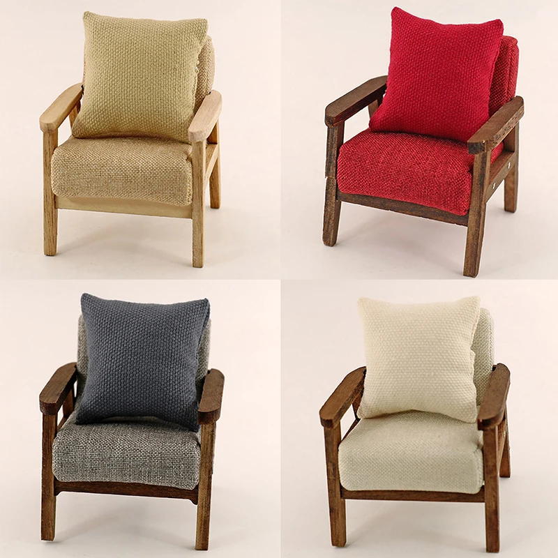 Миниатюрная мебель игрушки без дивана-стула 2 шт. модные подушки для дивана