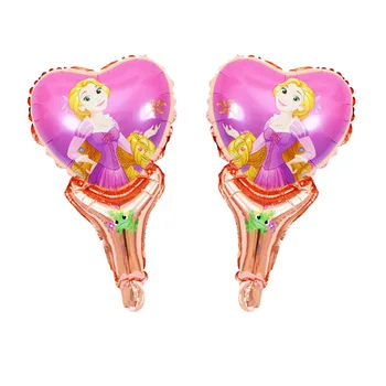 

(100pcs/lot)new style princess Rapunzel foil balloons hand cheering toy ballons for reseller wholesale