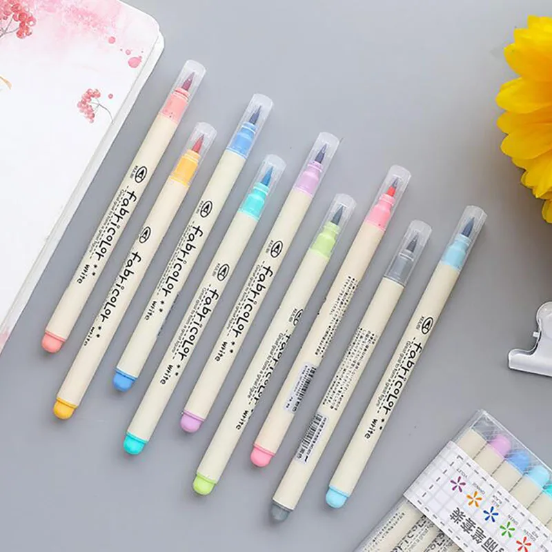 10 цветов маркеры для рисования мягкая кисть Colores манга книги акцент офис маркер