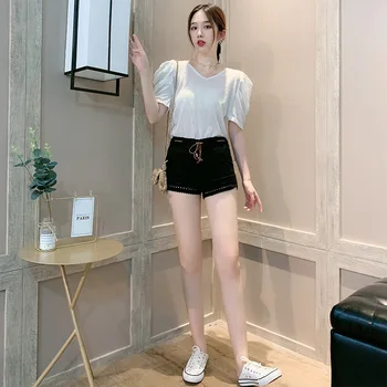 

2020 New Lace Crochet Shorts Women's Summer Casual High Waist Anti-empty Safety Pants Loose Outer Wear Bokserki Damskie Fashion