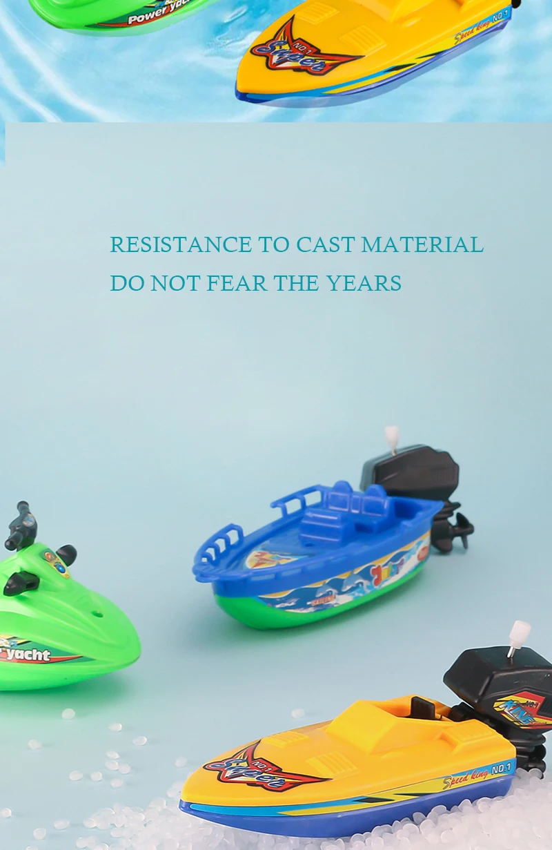 1Pc Kids Speed Boat Ship Wind Up Toy Bath Toys Shower Toys Float In Water Kids Classic Clockwork Toys for Children Boys Gift