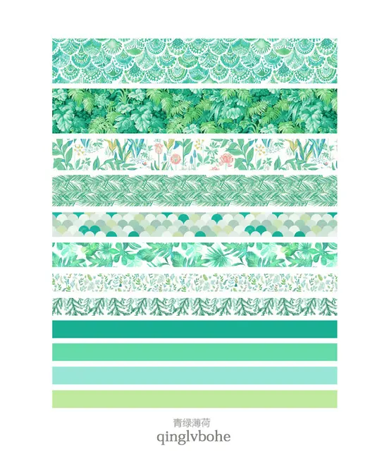 JIANWU 7pcs or 10pcs/set Cute Basic color Washi Tape Scrapbook DIY  Masking Tape School Stationery Store Journal supplies qinglvbohe 12pcs