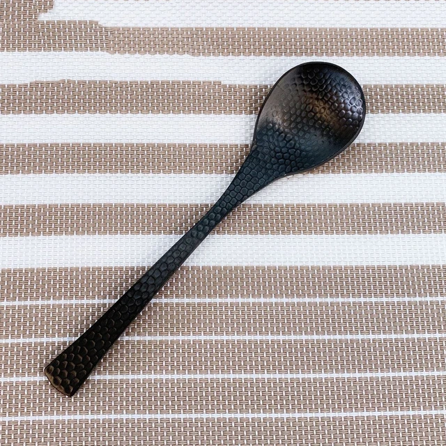 Full Hammered Black Tableware 304 Stainless Steel Luxury Cutlery Set Steak Knife Teaspoons Forks for Home Kitchen Utensils Tea Spoon