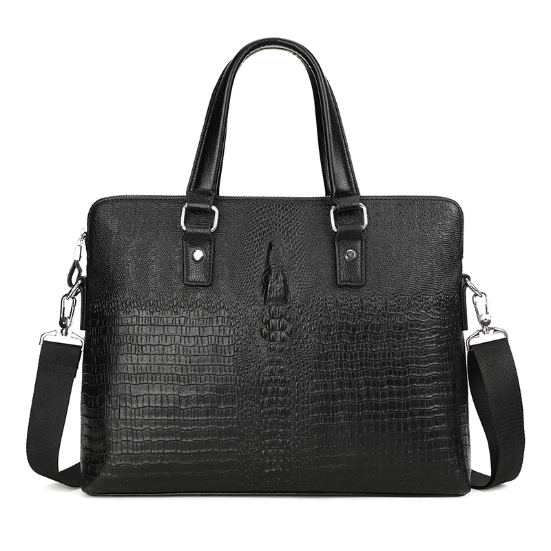 Известный бренд, дизайнерская мужская сумка через плечо, сумка через плечо из крокодиловой кожи, мужская сумка для ноутбука, водонепроницаемый деловой портфель, сумка