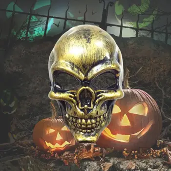 

Skull Skeleton Full Face Horror Mask Hunting Party Field Halloween Fan Masquerade Mask Cs Scary Military Costume Mask Y9D8