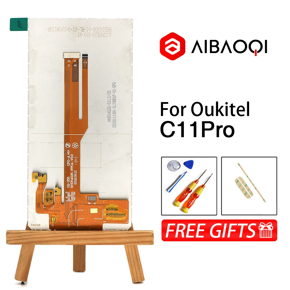 only LCD AiBaoQi, 5,5 дюймовый сенсорный экран и 1440x720 ЖК-дисплей в сборе, замена для телефона Oukitel C11 Pro Android 8,1 - Цвет: only LCD