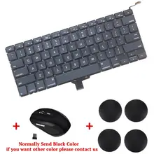 US Version Notebook Laptop Keyboard Replacement for Apple Macbook Pro A1278 Free wireless mouse and Laptop Rubber Bottom Feet
