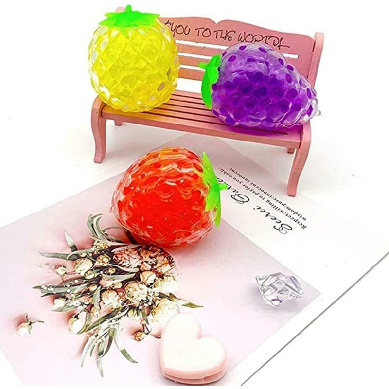 panic pete 1pcs Clear Stress Balls Colorful Ball Autism Mood Squeeze Relief Healthy Toy Funny Gadget Vent Toy Children Christmas Gift mesh stress ball