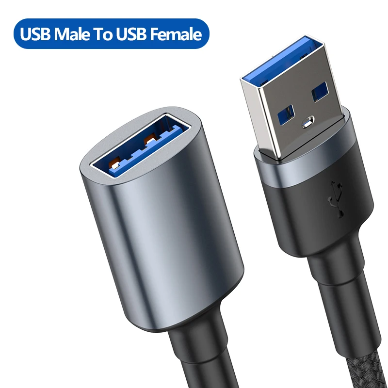 Baseus USB к USB кабель-удлинитель папа к женскому USB к Micro B 3,0 кабель 5 Гбит/с 2A Быстрый кабель синхронизации данных для Smart tv - Цвет: USB Male To Female