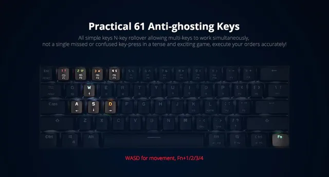 高級ブランド高級ブランド送料無料 Motospeed Gaming Mechanical Keyboard RGB Backlit  Transparent Bottom Anti-gh 旧機種