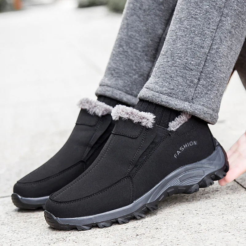 

Middle-aged Autumn And Winter plus Velvet Anti-slip Slip-on WOMEN'S Shoes Winter Mom Jianbu Cotton-padded Shoes Snow Boots Old M