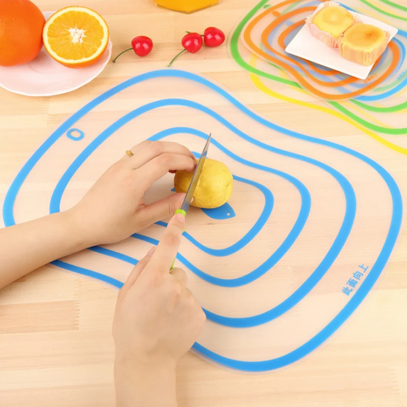 Resin matte cutting board plastic anti-skid transparent smooth fruit and vegetable cutting board household kitchen appliances