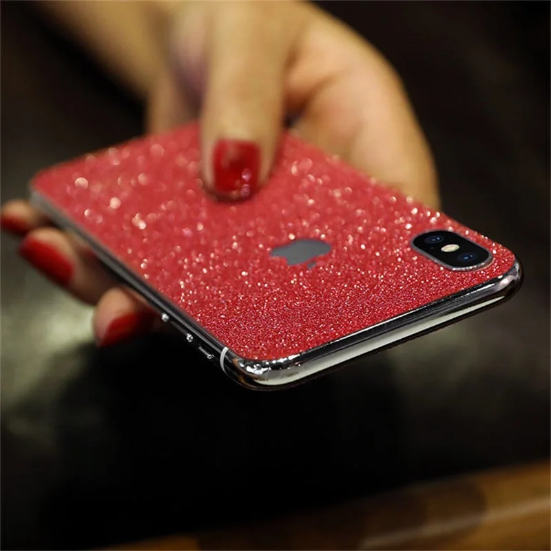 Роскошная блестящая цветная Передняя и задняя пленка для iPhone X XS XR max Защитная Apple