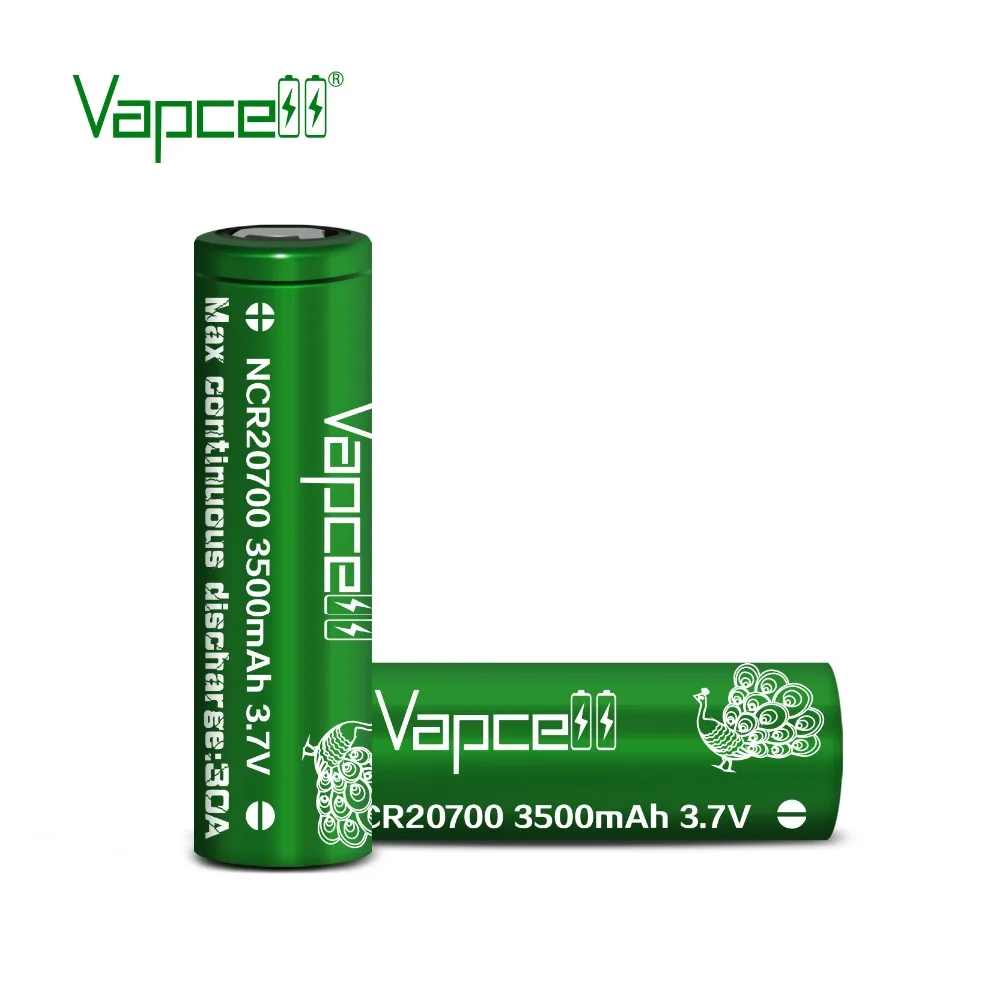 1usd купон Vapcell зеленый 20700 3500mah 30A переобернутый 2070C ранг № 1 3,7 V литий-ионный аккумулятор