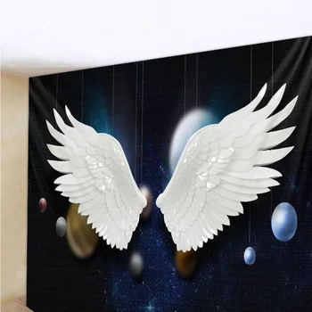 

1pc Creative Wings Shape Design Beach Towel Bathroom Towel Shower Curtain Tapestry Background Cloth Background Wall Decorative C