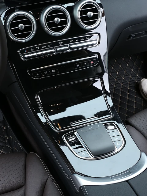 Kaufe Für Mercedes Benz GLC X253 C Klasse W205 E Klasse W213 Carbon Fiber  ABS Chrom Türgriff Abdeckung Trim links Hand Stick
