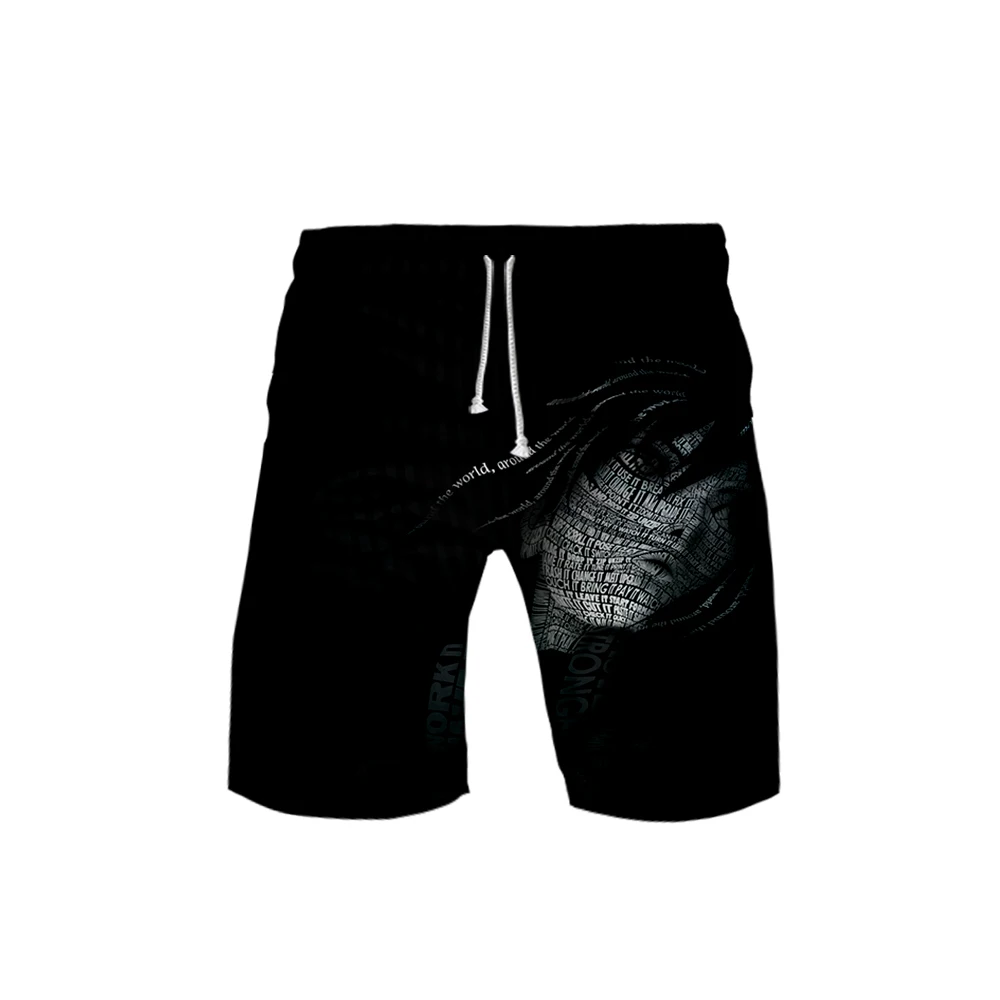 Men's 3D Ghost in the Shell Shorts 3D Board Trunks Summer New Quick Dry Men Hip Hop Short Pants Beach Wear for men plus size
