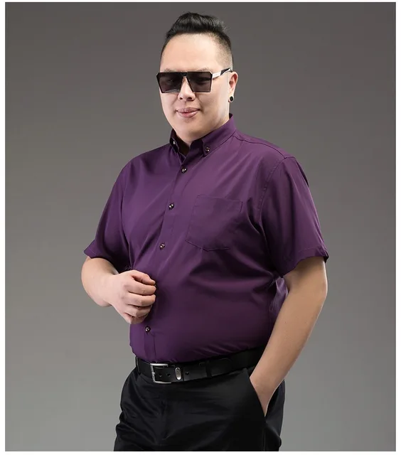 Summer Plus Size Shirts 8xl Men Short 
