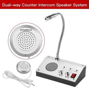 

Dual Way Walkie Talkie Anti-Interference Window Counter Intercom System For Bank Ticket Station Dining Hall Voice System Speaker