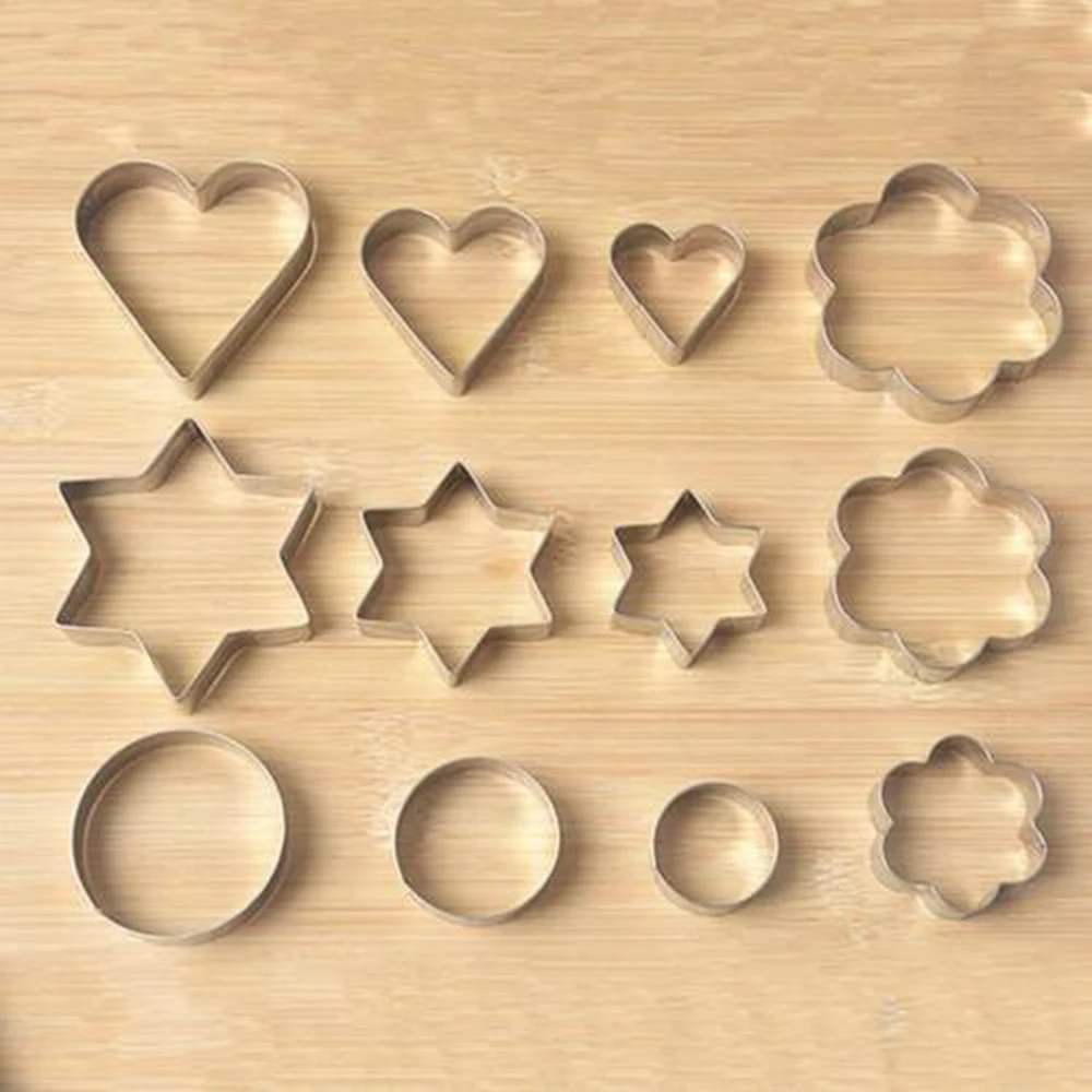 12 шт Металлические печенья резак торт плесень Sugarpaste украшения кондитерский