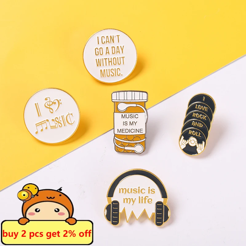 DJ Music Enamel Pin Brooch Lapel Badge