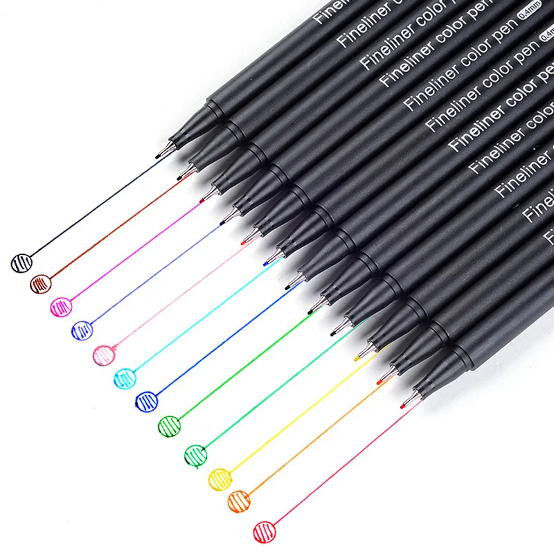 

36 Color Fineliner Cartoon Signature Pen Stroke Pen Design Sketch Needle Pen Creative Graffiti Painting Art Writing Supplies