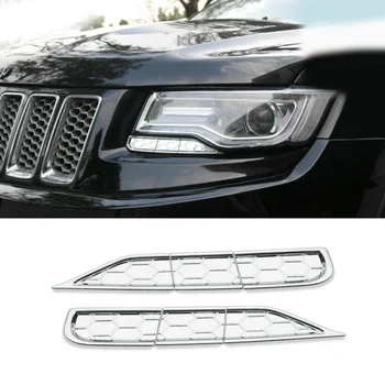 

Car Headlight Trim 6Pcs Lamp Washer Cover For Jeep Grand Cherokee 2014-2016 Set Parts Accessories