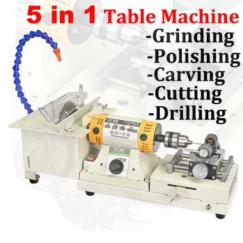 

850W 5 in1 Multifunction Table Saw Stone Polisher Jade wood Engraving Grinding machine Table Saws Jade Cutting carving machine