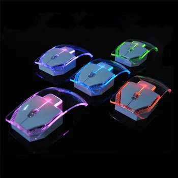 

Transparent Wired Mouse Laptop Desktop Gamer Colorful LED Energy Saving Glow Gaming Mice