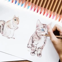 Профессиональные 72 цветные карандаши набор акварельных карандашей с кистью защитный ящик для хранения для студентов детей и взрослых