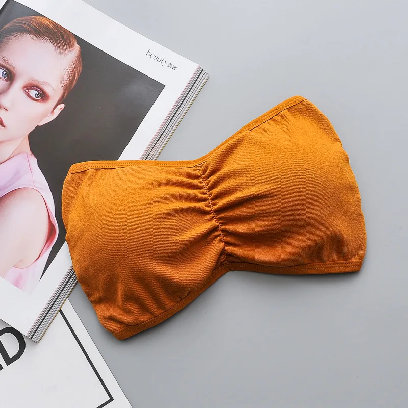 „Bralette 2021“ moteriška vienspalvė nematoma liemenėlė be nugarėlės be petnešėlių, minkšta ir patogi apkarpyta viršutinė dalis